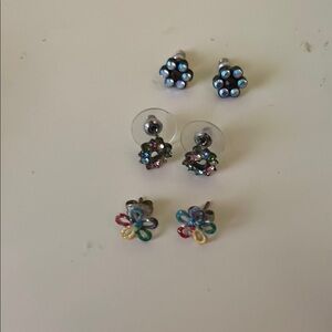 Colorful Flower Stud Earrings